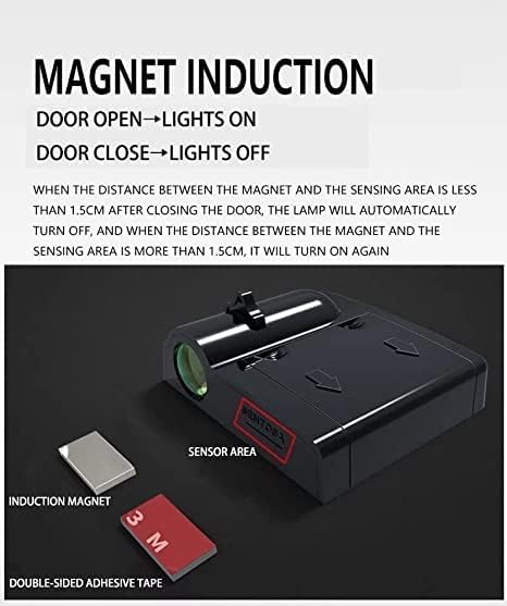 Miniatura 2 de Kuromi - Juego de 2 luces prémium para puerta de automóvil, proyector láser de bienvenida fácil de instalar, luz con logotipo, sensor magnético sin