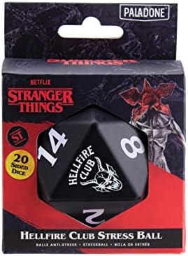 Paladone Stranger Things Hellfire Club Dungeons and Dragons Dice Stress Ball,Black