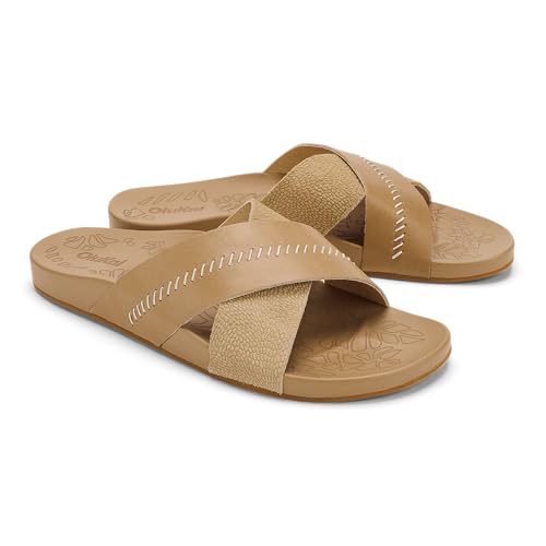 Image of OluKai Kipe'a Olu Women's Slide Sandal, Premium Leather, Relaxed & Dressy Design For Any Occasion, All-Day Comfort & Fit