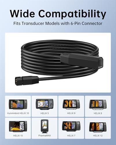 Câble d'extension pour transducteur Humminbird avec blindage anti-interférence