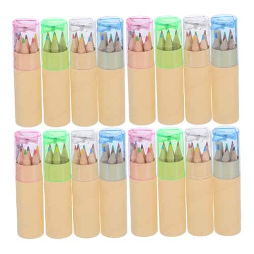 Lápices de colores portátiles en pack de 32 juegos con sacapuntas para arte escolar