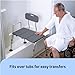 Medline Tub Transfer Bench and Shower Chair with Microban Antimicrobial Protection, Adjustable Shower Bench and Bath Seat for Seniors and Elderly, 350 lb. Weight Capacity, Gray