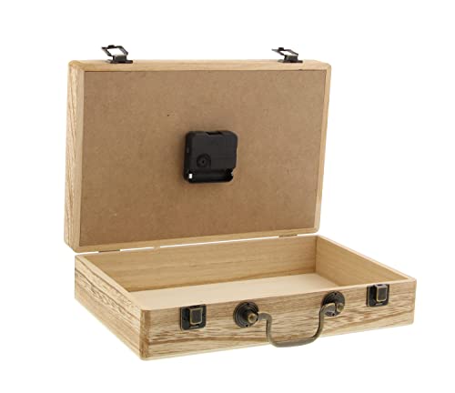 Deco 79 Wood Encased Clock, 12" X 3" X 8", Black #TOP5