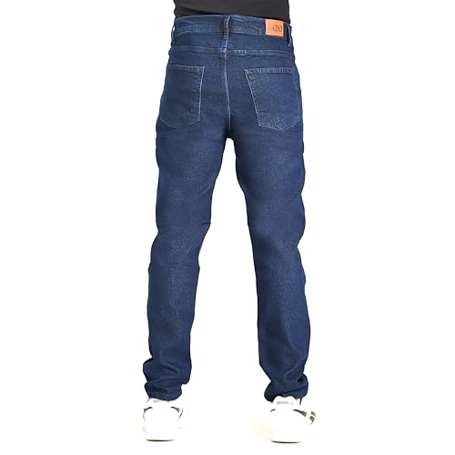 Men's Wide Leg Zipper Jeans, Comfortable, Suitable for Daily and Casual Looks(Dark Blue, 40)