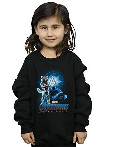 Marvel Girls Avengers Endgame Rocket Team Suit Sweatshirt Black 5-6 Years