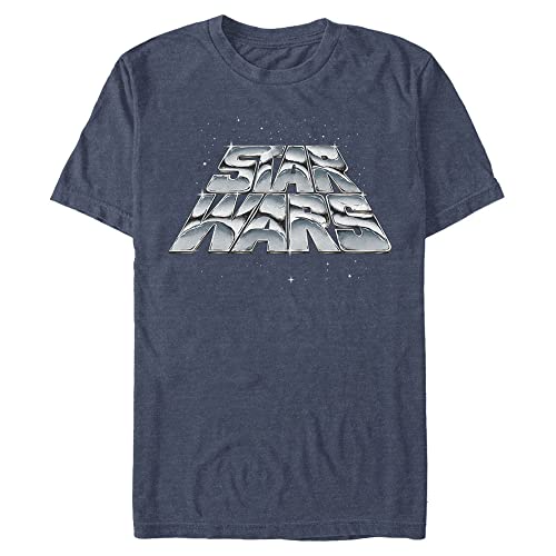T-Shirt Homme Star Wars Chrome Incliné À Nouveau en Coton Noir