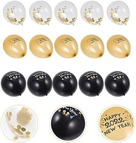 ABOOFAN 30Pcs 2022 Latex Balloons Happy New Year Decorations 2022 Party Balloons Decorative New Year Party Supplies New Year Eve Decors Ballons Decorations