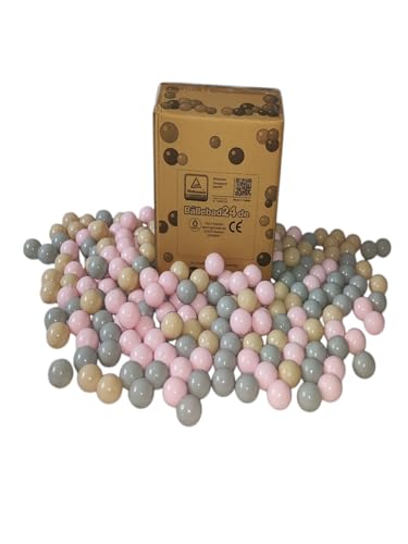 Bällebad24-200 Stück Bällebad Bälle im Pastell Mix,Spielqualität