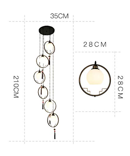 Luminaire suspendu salon pour pavillon duplex moderne - 7