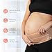 AZMED Maternity Belt Back Support - Adjustable Abdominal Binder for Pregnancy - Belly Band for Pelvic, Waist & Lower Back Comfort - Fits Up to 46 Inches - Beige