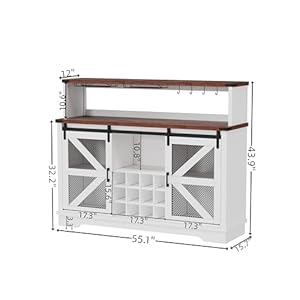 Pakaseptfarmhousewinebarcabinetwithledlightsliquorcabinetcoffeebarcabinetwslidingbarndoorglassracksideboardbuffetcabinetwithstorageshelvesforlivingdiningroomhomewhite Urban Country Home Decor Pakasept farmhouse wine bar cabinet with led lights liquor cabinet coffee bar cabinet wsliding barn doorglass racksideboard buffet cabinet with storage shelves for livingdining roomhomewhite urban country home decor