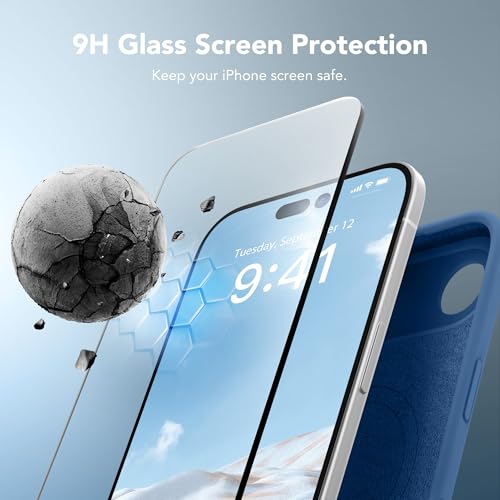 Image of Magnetic for iPhone Air Case, Compatible with MagSafe, [Full Camera Protection][Screen Protector] Silicone Shockproof Protective Phone Case for iPhone 17 Air 6.5 inch, Lake Blue