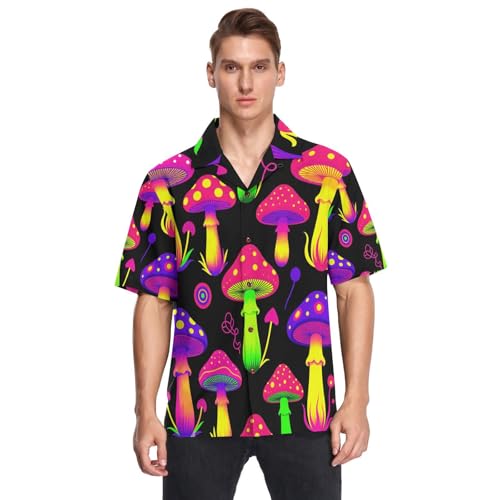 Chemise Magic Mushrooms avec motif imprimé trippy et coupe fluide respirante