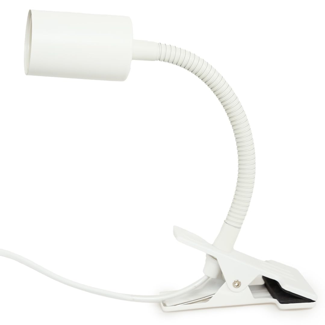 Pianta Pflanzenlampe Clip-On Fassung – 360° Schwanenhals, stabiler Clip für Pflanzenbeleuchtung. Mit Regalhalterung, Tischstecker, LED Clip-On. Perfekt für Schreibtische, Regale & Zimmerpflanzen.