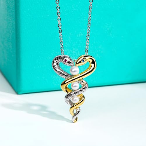 AnuClub Snake/Fox/Sun-shaped Pendant Necklace for Women Men 925 Sterling Silver Statement Necklace Unique Luxury Daily Necklace2