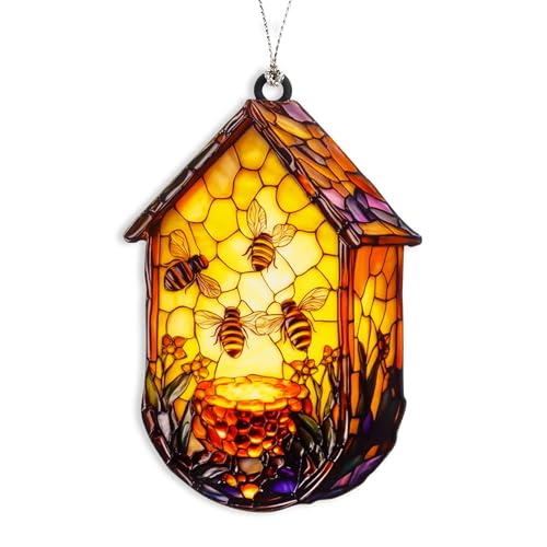 Honeycomb Bee Christmas Ornament