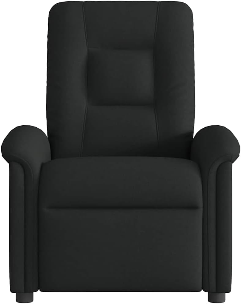 Front view of the Genérico Black Fabric Recliner Massage Chair