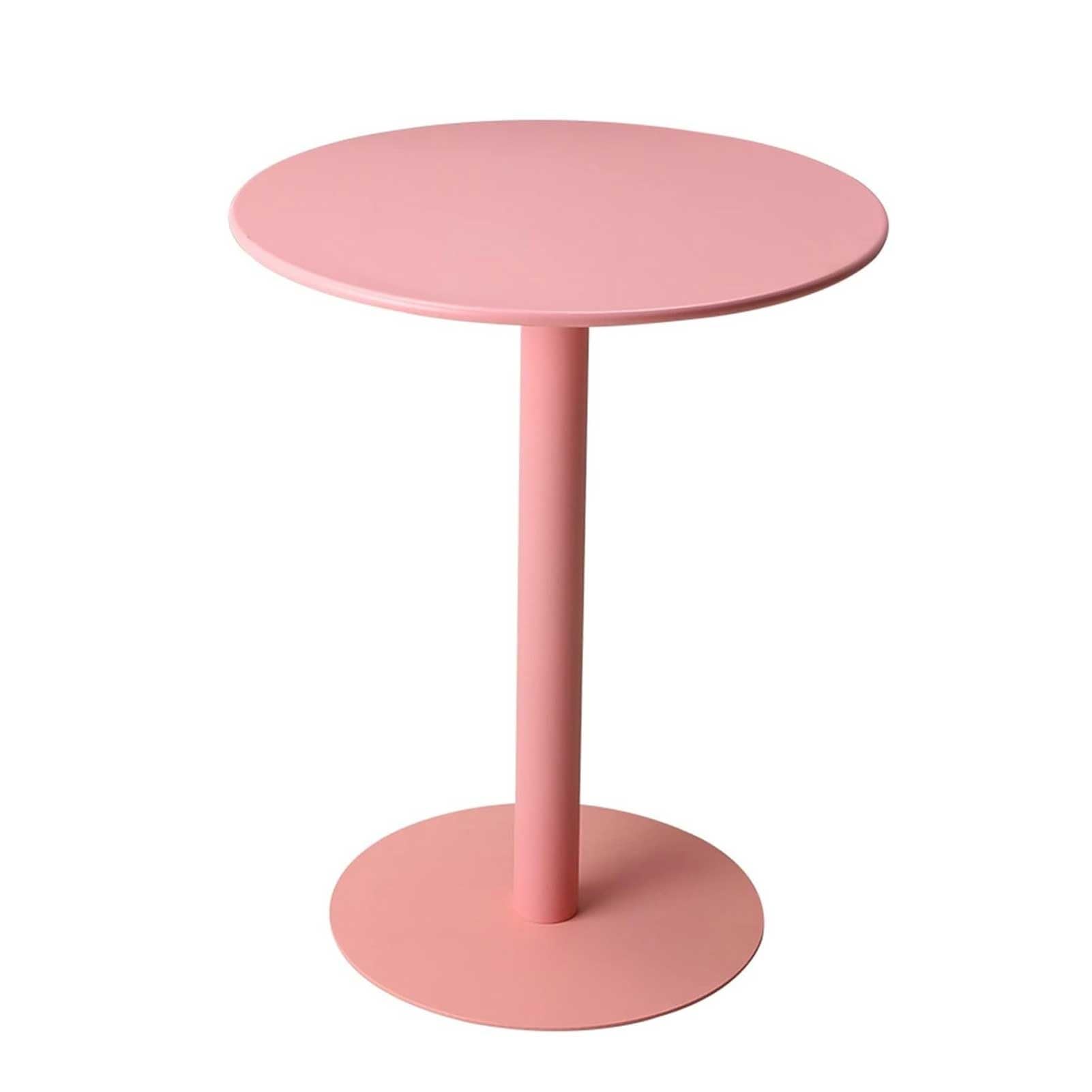 Tavolo da bar rotondo per piccoli spazi, tavoli da bistrot da bar, tavolo da pranzo circolare per cocktail per casa, soggiorno, ufficio e cucina, tavolino laterale decorativo, rosa(60x60x104cm)