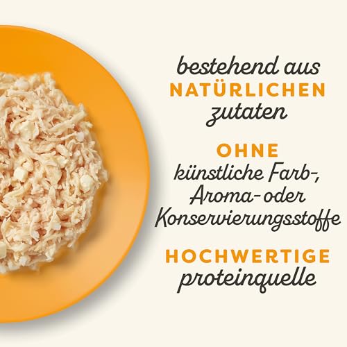 Applaws 100% natürliches Premium-Nassfutter für Katzen, Hühnerbrust mit Käse in Brühe - Packung mit 24 x 156g Dosen