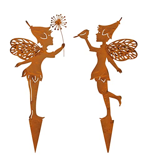 Gartenstecker Elfe - Fee zum Stecken 2er Set mit Pusteblume