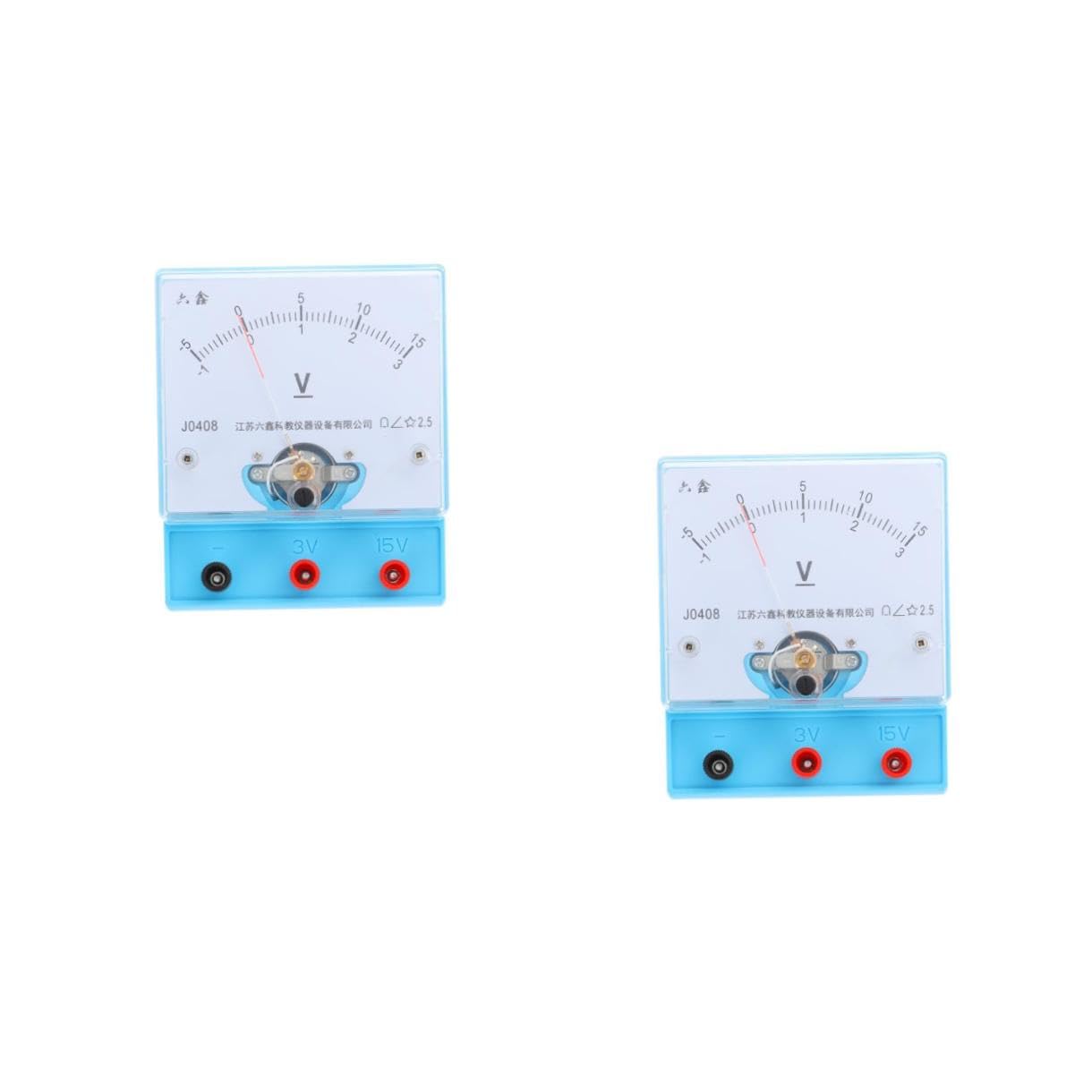 HOMSFOU 2piezas Voltímetro De Enseñanza Press-type Para Experimentos De Física Instrumento De Medición y Portátil