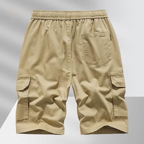 Pantalones cortos cargo holgados de algodón para hombre miniatura 3