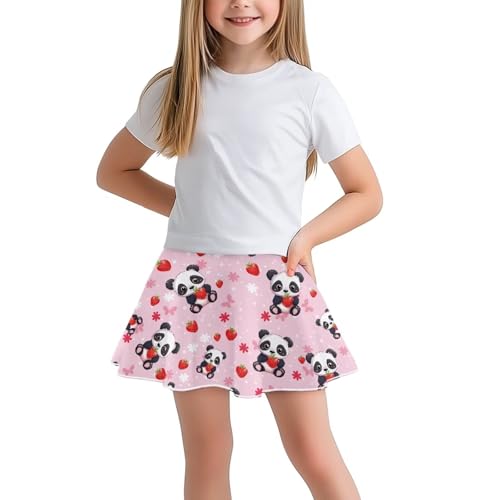 Girls' 2-in-1 Athletic Skirts for Tennis Running Dance Golf with Inner Shorts Pockets