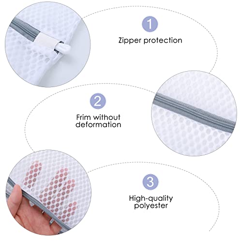 2Pack Large Mesh Laundry Bag Xxl Oversize Mesh Wash Bags For Delicates, Clothing Mesh Wash Bags For Laundry With Zipper Travel Storage Organize Bag For Cotton Clothes, Sheet, Shoes (23 Inches) #TOP3