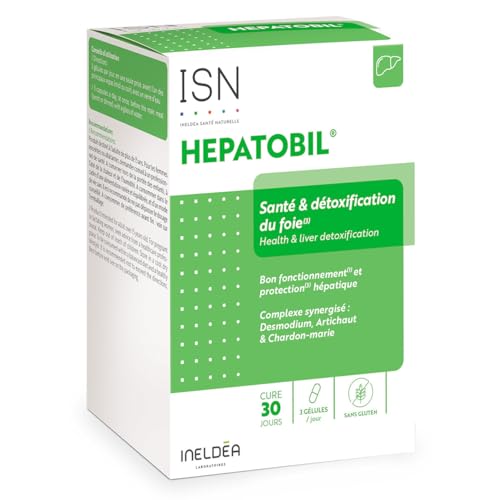 ISN - Hepatobil® - Complément alimentaire à base de plantes - Favorise la Détoxification du Foie - Contribue à Améliorer la Digestion - Cure 30 jours