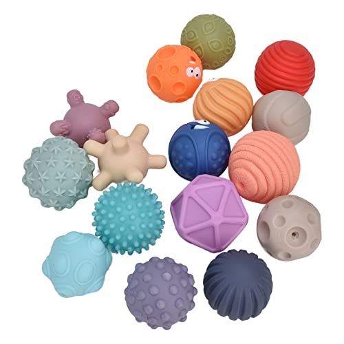 Bola sensorial para bebês, colorida, educacional, massagem atraente, alívio do estresse, brinquedos