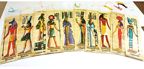 Set of 10 Large Egyptian Papyrus Book Marks History EducationalMade