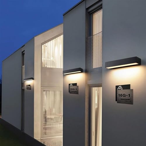 Aplique de pared exterior LED negro e impermeable para iluminar el porche 7