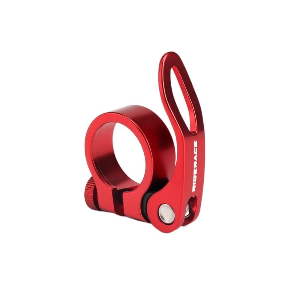 Zhangwj One Color Bike Seat Clamp 1 Pcs 28.6/31.8/34.9Mm Bicycle Seat Clamp Quick Release Aluminium Alloy For Mtb Road Mountain Bike Seatpost Mount Saddle Lock(Red 28.6Mm)