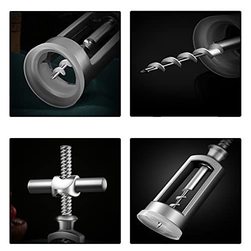 Foto von Zink Legierung Flaschenöffner Wein öffner Corkscrew,Glockenkorkenzieher Edler Korkenzieher Wendel Hebelkorkenzieher Kellnerbesteck Professioneller Weinflaschenöffner für Wein und Prosecco,Weinöffner