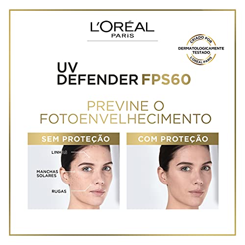 L'Oréal Paris UV Defender Antioleosidade FPS 60 Média - Protetor Solar Facial 40g