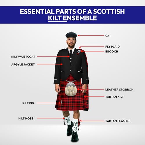 Image of Authentic Scottish Men's Tartan Kilts - Highland Light Weight Value Kilt | Embrace Your Heritage with Comfort