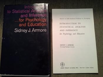 Hardcover Introduction to statistical analysis and inference for psychology and education Book