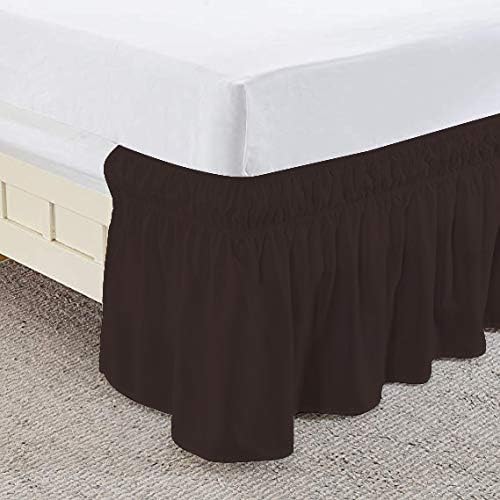 Miniatura 3 de Falda de cama de 18.0in, tamaño king 100% algodón egipcio de 600 hilos, resistente a las arrugas y la decoloración, tamaño king (78 x 80 pulgadas),