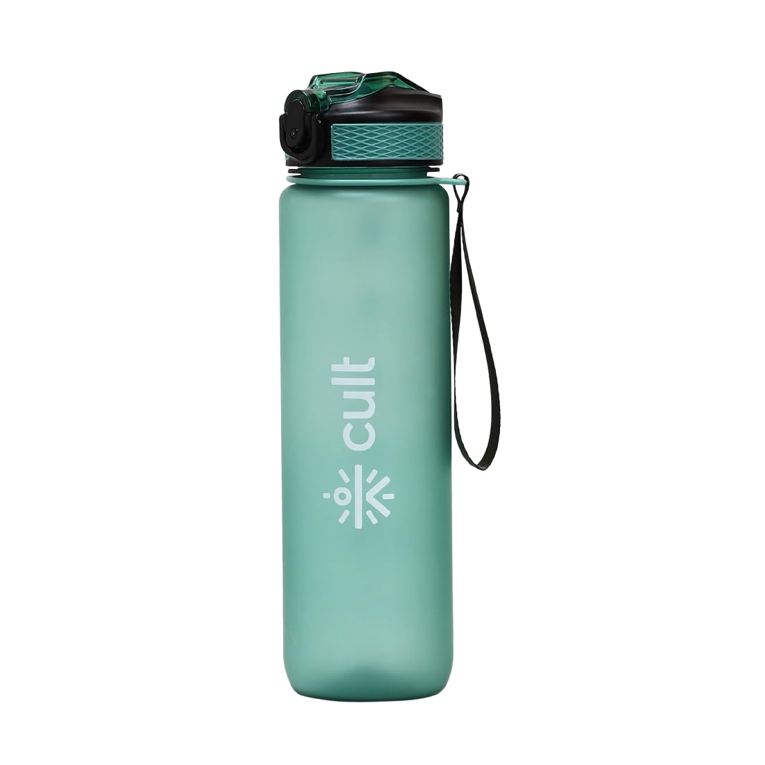 Cult Motivational Water Bottle 1 Litre with Straw & Time Marker – BPA-Free, Leakproof, Portable Sipper with Locking Lid & Carry Strap – Ideal for Gym, Office, Travel & Daily Hydration – Mint Green