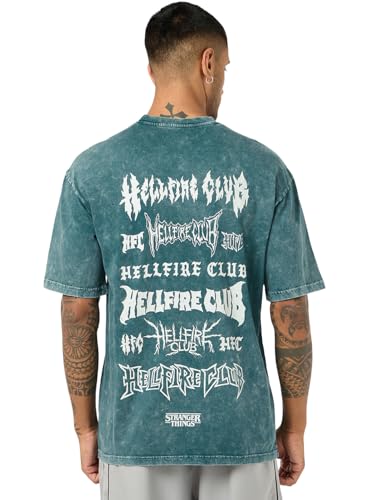 T-shirt typographie oversize mode homme vêtement ample Dark Sea taille M