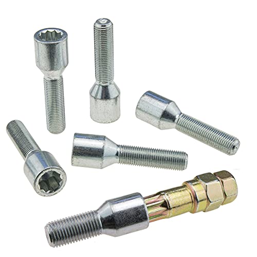 Tornillos de rueda M12x1.25 tipo Torx cónicos con 36mm de longitud para ajuste perfecto de llanta