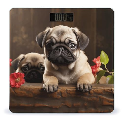 Báscula digital para peso corporal Puppys Pug alta precisión miniatura 1