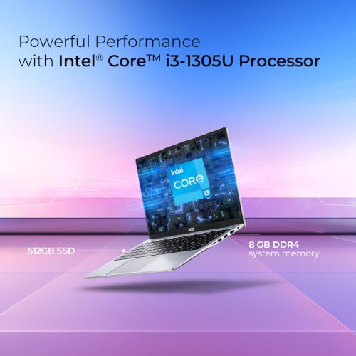 Image of Acer Aspire 3,Intel Core i3-1315U, 8GB DDR4 RAM /512GB SSD, 39.62 cm /15.6 inch FHD IPS Display, Win 11Home, Silver, 1.7 Kg, A325-53, BL Keyboard, Thin & Light Laptop