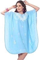 LA LEELA Women's Plus Size Kaftan Wedding Dresses Sleepwear US 16-28W Blue_S663