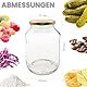 Devitre 2 große Einmachgläser 1700 ml Vorratsgläser mit Deckel und Etiketten