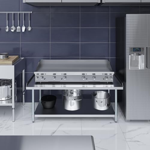 Image of AmGood Stainless Steel Equipment Stand - Heavy Duty, Commercial Grade, with Undershelf, NSF Certified (30 inch Width x 60 inch Length)
