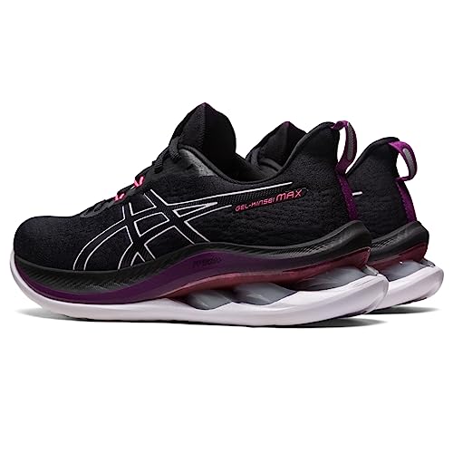 ASICS Women's Gel-Kinsei MAX Running Shoes, 8, Black/Lilac HINT
