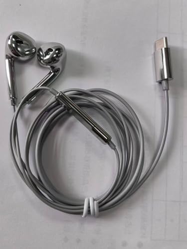 Image of 3.5mm Jack Wired Earphones | Compatible with All Android Series Noise Isolatin, Built-in Mic and Remote | Silver Chrome Electoplated Wired Headphones Earbuds (3.5mm Jack)