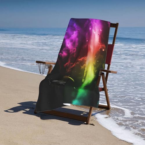 Serviette microfibre lune et ciel arc-en-ciel pour voyage