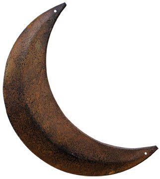 Bcdartmusekits rusty tin moon distressed country primitive home o…